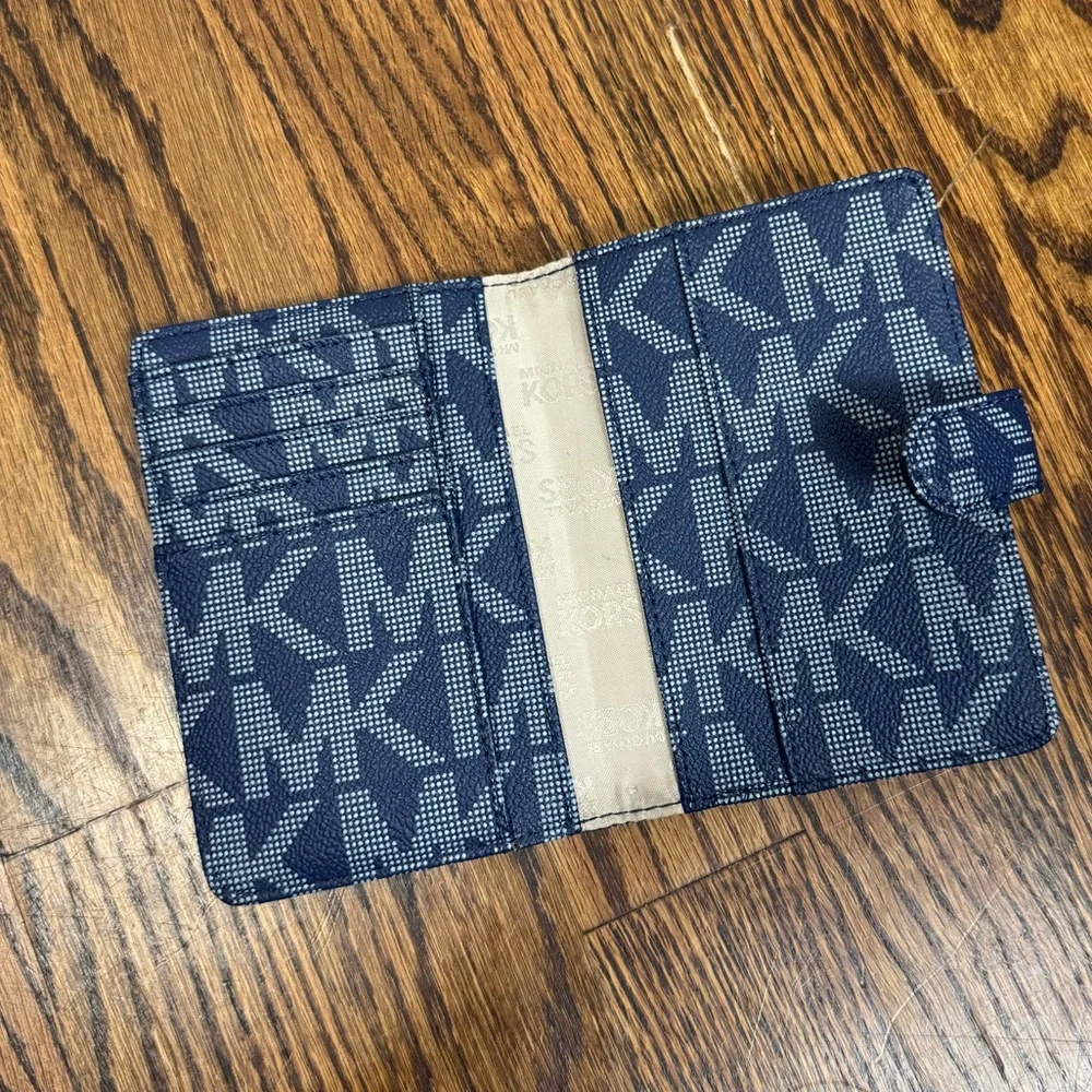 Michael Kors Blue Monogram Wallet